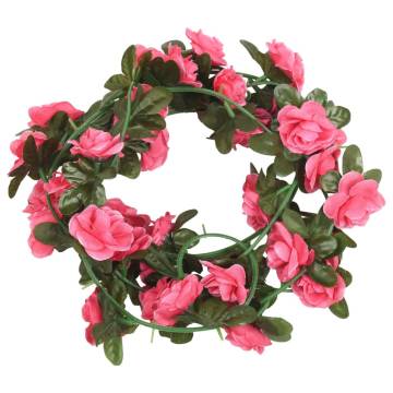 Artificial Flower Garlands - 6 Pcs Red Pink, 240 cm | HipoMarket