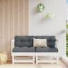 Corner Sofas with Cushions 2 pcs White Solid Wood Pine Colour white pine Quantity in Package 1 Model 2x corner 