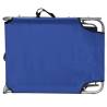 Folding Sun Lounger with Canopy - Blue | Hipomarket UK