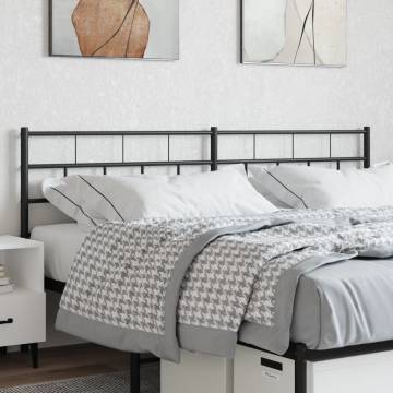 Stylish Black Metal Headboard 200 cm for Your Bedroom