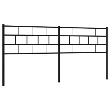 Stylish Black Metal Headboard 200 cm for Your Bedroom