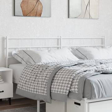 Stylish White Metal Headboard 180 cm - Hipomarket UK