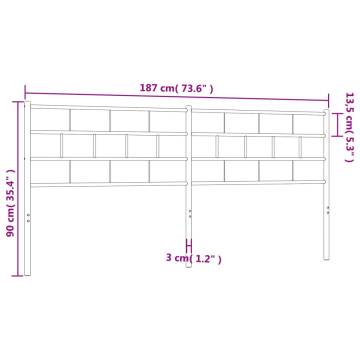 Stylish White Metal Headboard 180 cm - Hipomarket UK