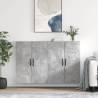 Wall Mounted Cabinets 2 pcs Concrete Grey Engineered Wood Colour concrete grey Quantity in Package 2 Model leaf black 