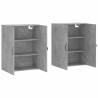 Wall Mounted Cabinets - 2 pcs Concrete Grey Engineered Wood