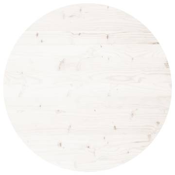 Round White Table Top Ø80 cm - Solid Pine Wood | HipoMarket