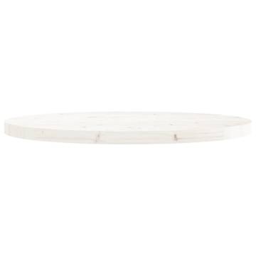 Round White Table Top Ø80 cm - Solid Pine Wood | HipoMarket