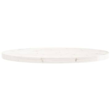 Round White Table Top Ø80 cm - Solid Pine Wood | HipoMarket