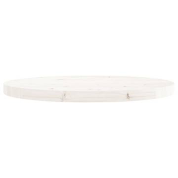 Round White Solid Wood Table Top Ø60x3 cm - HipoMarket