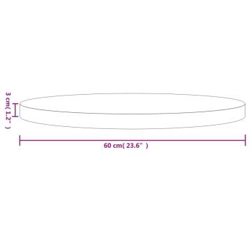 Round White Solid Wood Table Top Ø60x3 cm - HipoMarket