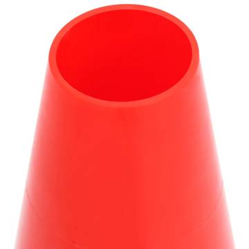 Reflective Traffic Cones Set - 4 Pcs Red & White 50 cm