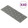 Perforated Plates 40 pcs 2 mm 160x60 mm Galvanised Steel Size 160 x 60 mm Quantity in Package 1 