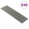 Perforated Plates 40 pcs 2 mm 300x80 mm Galvanised Steel Size 300 x 80 mm Quantity in Package 1 