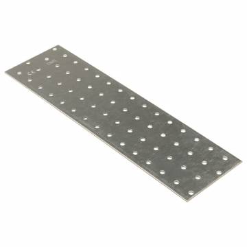 Perforated Plates 40pcs Galvanised Steel 300x80mm - Hipomarket