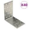 Angle Brackets 40 pcs 2 mm 100x60x100 mm Galvanised Steel Size 100 x 60 x 100 mm Quantity in Package 1 