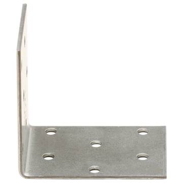 Angle Brackets 40 pcs Galvanised Steel - 60x40x60 mm