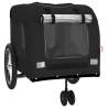 Durable Pet Bike Trailer - Black Oxford Fabric & Iron Frame