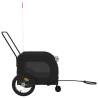 Durable Pet Bike Trailer - Black Oxford Fabric & Iron Frame