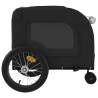 Durable Pet Bike Trailer - Black Oxford Fabric & Iron Frame