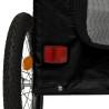 Durable Pet Bike Trailer - Black Oxford Fabric & Iron Frame