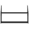 2-Tier Wall Shelf Black - Stylish Storage Solution | Hipomarket