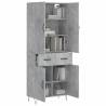 Stylish Highboard Concrete Grey - Durable Engineered Wood