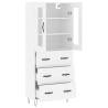 Elegant Highboard in White - 69.5x34x180 cm Engineered Wood