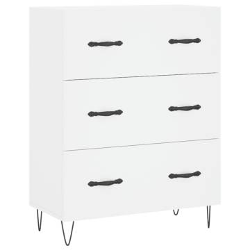 Elegant Highboard in White - 69.5x34x180 cm Engineered Wood