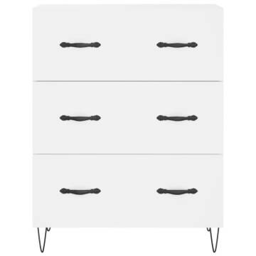 Elegant Highboard in White - 69.5x34x180 cm Engineered Wood