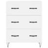 Elegant Highboard in White - 69.5x34x180 cm Engineered Wood