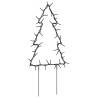 Christmas Light Decorations with Spikes - 3 pcs Tree 50 LEDs