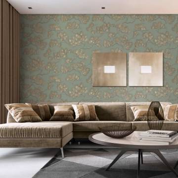 DUTCH WALLCOVERINGS Green Pine Tree Nonwoven Wallpaper