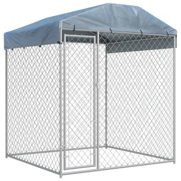 Outdoor Dog Kennel with Canopy Top - Spacious & Durable