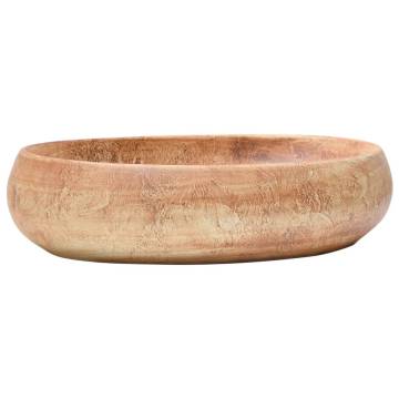 Brown Oval Countertop Basin 59x40 cm - Ceramic Sink