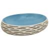 Multicolour Oval Countertop Basin - 59x40 cm Ceramic