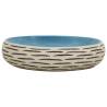 Multicolour Oval Countertop Basin - 59x40 cm Ceramic