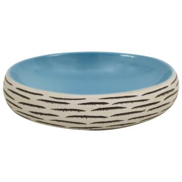 Multicolour Oval Countertop Basin - 59x40 cm Ceramic