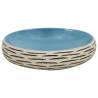 Multicolour Oval Countertop Basin - 59x40 cm Ceramic