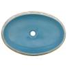 Multicolour Oval Countertop Basin - 59x40 cm Ceramic