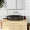 Elegant Black Oval Countertop Basin - 59x40 cm Ceramic