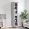 Highboard Grey Sonoma 34.5x34x180 cm Engineered Wood Colour grey sonoma Quantity in Package 1 Model 1 glass door 