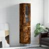 Highboard Smoked Oak 34.5x34x180 cm Engineered Wood Colour smoked oak Quantity in Package 1 Model 1 wood door 