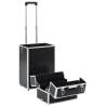 Stylish Black Aluminium Make-up Trolley with Crocodile Pattern