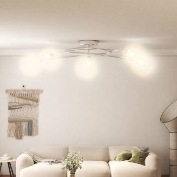 Modern Ceiling Lamp with Mesh Wire Shades - 5 G9 LED Lights