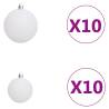 Stunning 210cm Pre-lit Artificial Christmas Tree with Ball Set