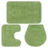 Luxurious Green Bathroom Mat Set - 3 Pieces | HipoMarket