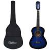 Classical Guitar for Beginner and Kid with Bag Blue 1/2 34" Colour blue Size 1/2 34" 