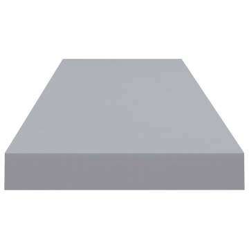 Stylish Floating Wall Shelves - 4 Pcs Grey MDF