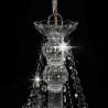 Elegant Silver Chandelier with Beads - 8 x E14 Bulbs