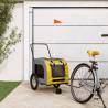 Pet Bike Trailer - Yellow & Grey Oxford Fabric | Durable & Comfortable